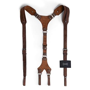 小物 HUMVENT SUSPENDERS NATURAL European manufactured elastic Khaki Green Suspenders